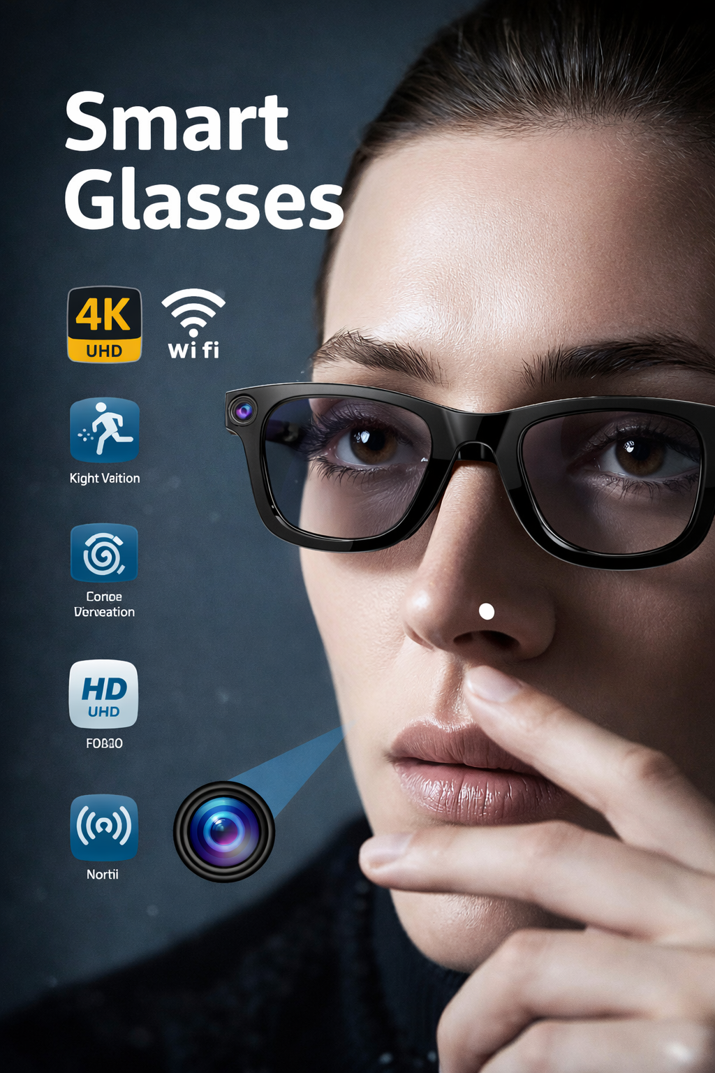 AI Camera Smart Glasses