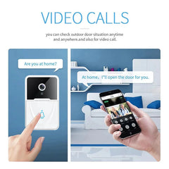 Wireless Security WiFi Smart Video Doorbell with Chime – 1080P Night Vision &amp; Two-Way Audio