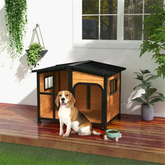 Deluxe Outdoor Dog Villa - Weatherproof & Spacious