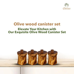 Olive Wood Canister Set