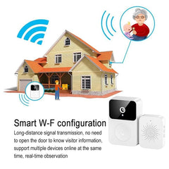 Wireless Security WiFi Smart Video Doorbell with Chime – 1080P Night Vision &amp; Two-Way Audio