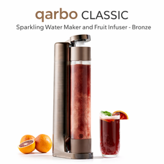 qarbo CLASSIC - Sparkling Water Maker and Fruit Infuser - Bronze