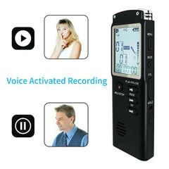 32GB Voice Activated Mini Digital Audio Recorder – MP3 & WAV Dictaphone