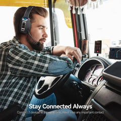 Trucker Bluetooth 5.2 Wireless Headset with AI Noise-Canceling Microphone