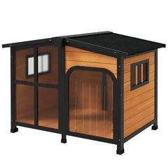 Deluxe Outdoor Dog Villa - Weatherproof & Spacious